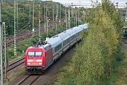 2024-10-04-004 Dortmund Marten Süd 101 056 mit IC-Leerpark zum Betriebswerk.