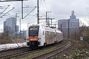 2025-03-12-010 Dortmund Hafen 462 005 wird als RE 4 ab Dortmund Hbf umgeleitet, Grund nicht bekannt.