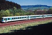 1990-x005166 Eslohe Wenholthausen Sonderfahrt mit 628 330 und 628 349 durchs Sauerland.