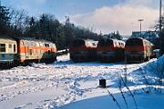 1991-x005722 Winterberg Wintersport-Sonderzüge in Winterberg. V.l.n.r.: 218 145, 218 140, 218 135, 218 146