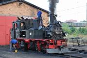 2009-102070 Radebeul 99 564 wird vorbereitet und fährt dann nach Moritzburg.