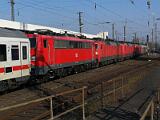 2018-02-28-010 Dortmund Hbf Pbz mit verschiedenen Loks, die ins Stillstandsmanagement gebracht werden. V.l.n.r. 111 128, 120 145, 120 141, 120 126