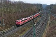 2022-01-18-029 Bochum Abzweig Stockumer Straße Lz, bestehend aus 151 002 (vorne), 151 155 (2. Lok), 185 153 (3.Lok), 152 157 (4.Lok), 151 086 (Zugschluss)
