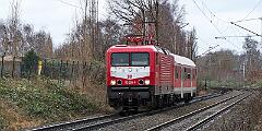 2022-02-20-011 Herne Süd 112 024 mit Ersatzzug auf der Glückauf-Bahn