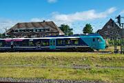 526 002 - 2025-08-16-010 Flensburg 526 002 hat Flensburg erreicht und fährt zurück bis Schleibrücke. ZUm Aufladen des Akku´s ist der Stromabnehmer am Fahrdraht.