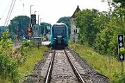 526 051 - 2025-08-14-008 Boren Lindaunis 526 051 wendet an der Lindaunisbrücke.