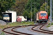 2024-08-31-009 Warstein WLE 23 und 21 transportieren heute den Bierzug von Warstein nach Lippstadt, und den Gegenzug zurück nach Warstein. Gegen 14:00 Uhr werden die Loks zur Brauerei...