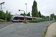 2025-07-31-026 Bochum Riemke 426 104 nach Gelsenkirchen. Am HP Riemke ist jetzt rechts der Weg abgesperrt, Fotografieren ist nur noch eingeschränkt möglich.